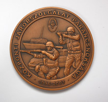 Központi Járőrszolgálat Parancsnoksága 1996-2001 plakett.