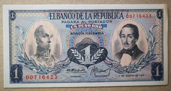 Kolumbia 1 Peso 1973 Aunc
