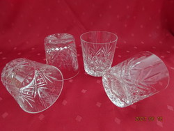 Crystal glass whiskey glass, height 8.5 cm, diameter 8 cm. 4 pcs for sale together. He has!