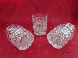 Crystal glass whiskey glass, height 10.5 cm. 3 pcs for sale together. He has!
