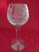 Crystal glass with base - wine, height 19 cm. He has!
