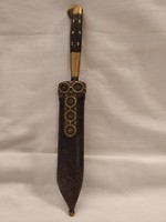 Páratlan állapotban fenmaradt antik habán tőr/kés eredeti tokjában