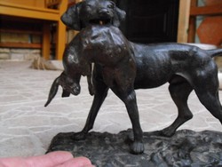 RITKA ! E.M.G. Ganz Mávag Királyi Vagon Gépgyár és Vasöntöde Eredeti Antik öntöttvas kutya szobor