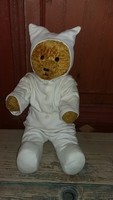 Antique straw teddy bear