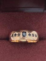 Kék zafír köves arany gyűrű