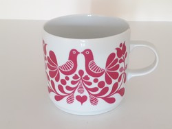 Retro Alföldi porcelán madaras bögre teás csésze