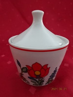 Hollóház porcelain, hand-painted sugar bowl, height 10 cm. He has!