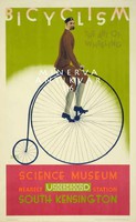 Kerékpár bicikli múzeumi kiállítás reklám London 1928 Austin Cooper Vintage/antik plakát reprint
