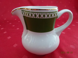 Hollóház porcelain milk spout, green painted, height 8 cm. He has!