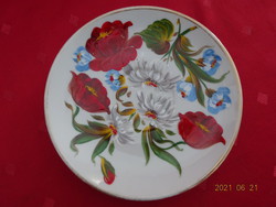 Yugoslav porcelain, hand-painted teacup coaster, diameter 15 cm. He has!