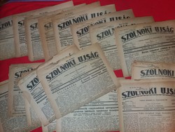 Antik 1930-as évek SZOLNOKI ÚJSÁG újságok csomagban, egyben újság magazin szép állapot képek szerint