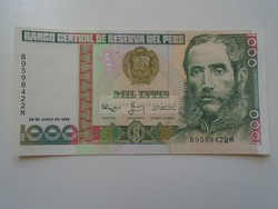 AV831  Bankjegy  Peru  1000 intis 1988 aUNC