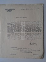 G2021.1 Levél A Magyar Közgazdasági Társaság Elnöke 1931  - Hunyady Ferencz Úrnak  Budapest