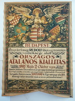 Országos Általános Kiállítás 1885 Benczúr Gyula plakát