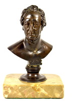 Johann wolfgang von goethe! Xix. Century bronze bust small statue!