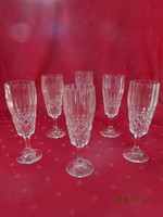 Six-piece lead crystal champagne glass, height 18 cm. He has!