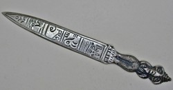 Gyönyörű perui ezüst levélbontó kés