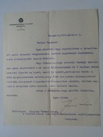 G2021.16 Takarékpénztárak és Bankok E., Hegedüs Lóránt elnök (pénzügyminiszter)  levele   1936