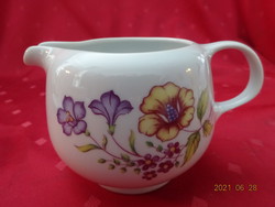 Lowland porcelain spout with yellow and purple flowers. He has!
