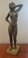ART DECO szobor, bronz-arany szinű