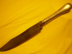 Ezüst nyelű szépséges régi nagy kés 30 cm. J.A.HENCKELS Solingen 1darab 109 gr.