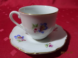 Epiag Czechoslovak porcelain tea cup + saucer, colorful flowers. He has!