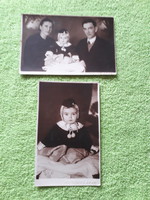Régi családi fotó egy tündéri babával