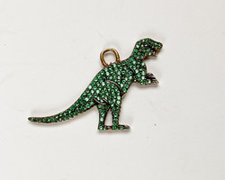 Special, tyrannosaurus, stony silver pendant!