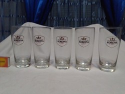 Öt darab KORONA sörös pohár - együtt