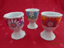 German porcelain, spring flower egg holder, three pieces, height 6.5 cm. He has!