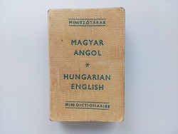 Régi minikönyv, magyar - angol miniszótár 1973