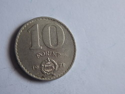10 Forint 1971 Magyar Népköztársaság Ft, 10 Forint 1971