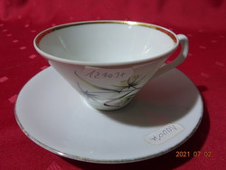 Polish chodziez porcelain tea cup, with a different saucer. He has!