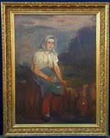 Szüle Péter (1886-1944) Ülő hölgy portréja