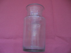 Kis szakított antik  gyógyszeres, vegyszeres üveg