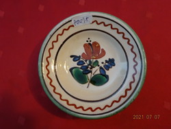 Glazed ceramic wall plate, hand-painted mini deep plate, diameter 12.5 cm. He has!