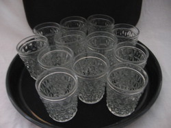 Set of 6 retro diamond pattern whiskey glasses
