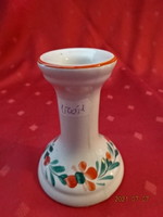 Hungarian porcelain candle holder, hand painted height 10 cm. He has!