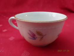 Bavaria German porcelain coffee cup with pink pattern. He has!