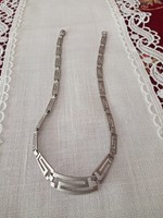 Old greek patterned alpaca necklace