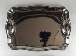 1F187 Nagyméretű rozsdamentes fém tálca kínáló tál 30 x 50 cm