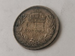 1915 ezüst 1 korona,magyar-gyönyörű patinás darab