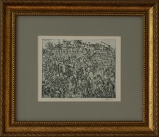 AFFORDABLE PRICE! Vladimir Szabó - Bridge Fair Copper Engraving with Certificate of Authenticity!