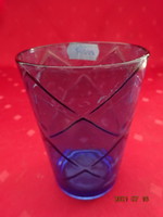 Brazilian water glass, blue glass, height 10 cm, diameter 7 cm. 2 pcs for sale together. He has!