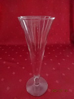 Champagne glass, height 20 cm, diameter 7 cm. He has!