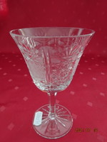 Crystal glass, stemmed wine glass, height 13.5 cm, diameter 8 cm. He has!