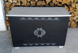 Old, antique, retro, 2-piece, clothing-dowry wooden chest renovated, shabby chic, vintage, loft