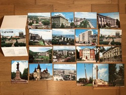 Szaratov / Saratov városa orosz képeslapok, tömb, sor