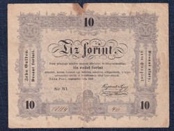 Szabadságharc (1848-1849) Kossuth bankó 10 Forint bankjegy 1848 hátul lefelé hajlítot (id51223)