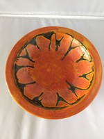 Iparművészeti, jelzett kerámia falitál- art ceramic bowl (76)